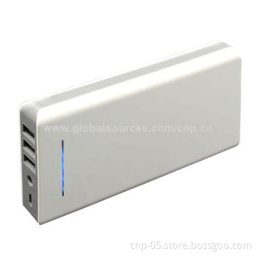 High-capacity Power Bank with Triple USB, 16,400mAh Capacity